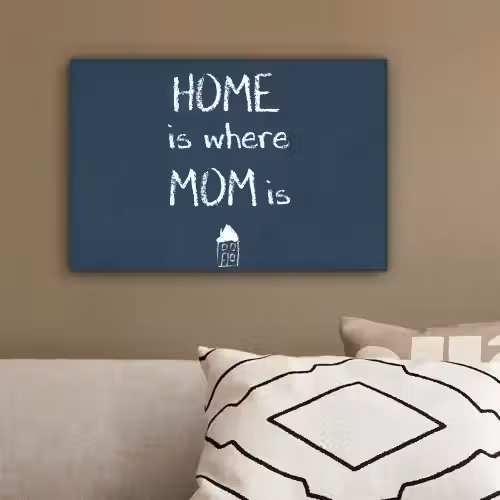 Quotes - Home is where mom is - Spreuken - Moeder canvas 2cm klein -sfeer3