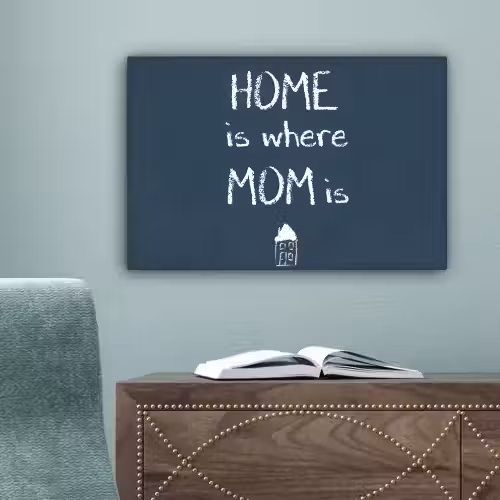 Quotes - Home is where mom is - Spreuken - Moeder canvas 2cm klein -sfeer4