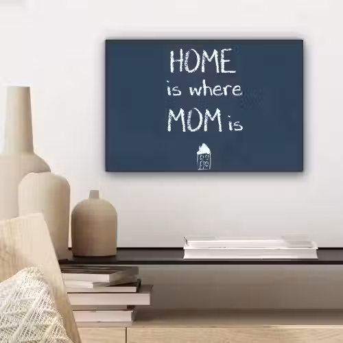 Quotes - Home is where mom is - Spreuken - Moeder canvas 2cm klein -sfeer6