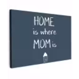 Quotes - Home is where mom is - Spreuken - Moeder canvas 2cm klein -z3d