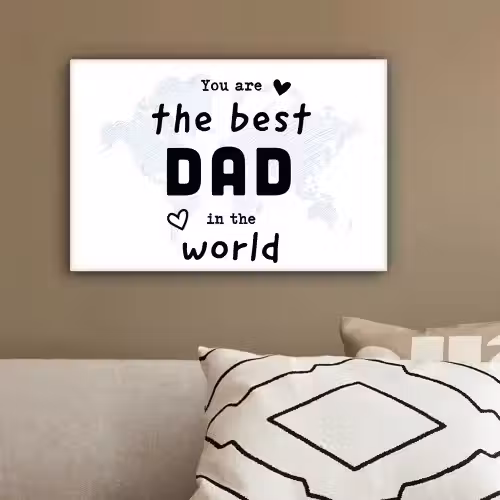 Quotes - The best dad in the world - Spreuken - Papa canvas 2cm klein -sfeer3