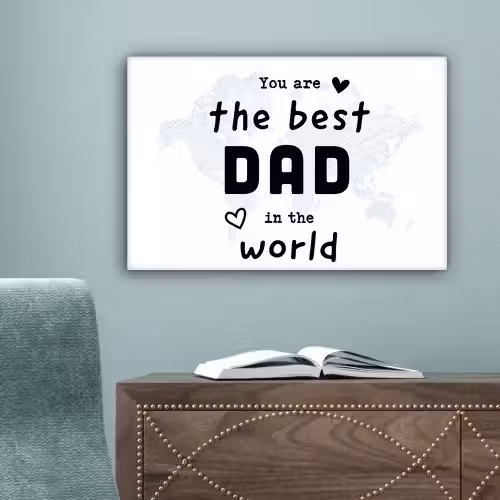 Quotes - The best dad in the world - Spreuken - Papa canvas 2cm klein -sfeer4