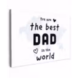 Quotes - The best dad in the world - Spreuken - Papa canvas 2cm klein -z3d