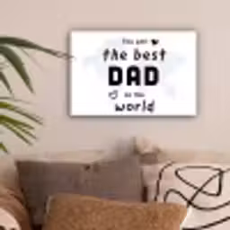 Quotes - The best dad in the world - Spreuken - Papa canvas 2cm klein -sfeer1