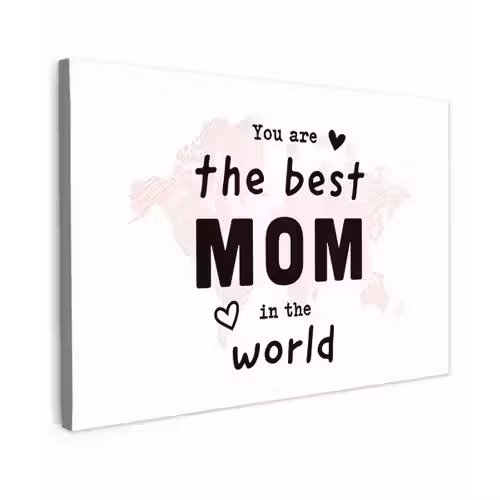Quotes - You are the best mom in the world - Spreuken - Mama canvas 2cm klein -z3d