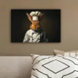 Konijn - Kok - Dier canvas 2cm klein -sfeer3