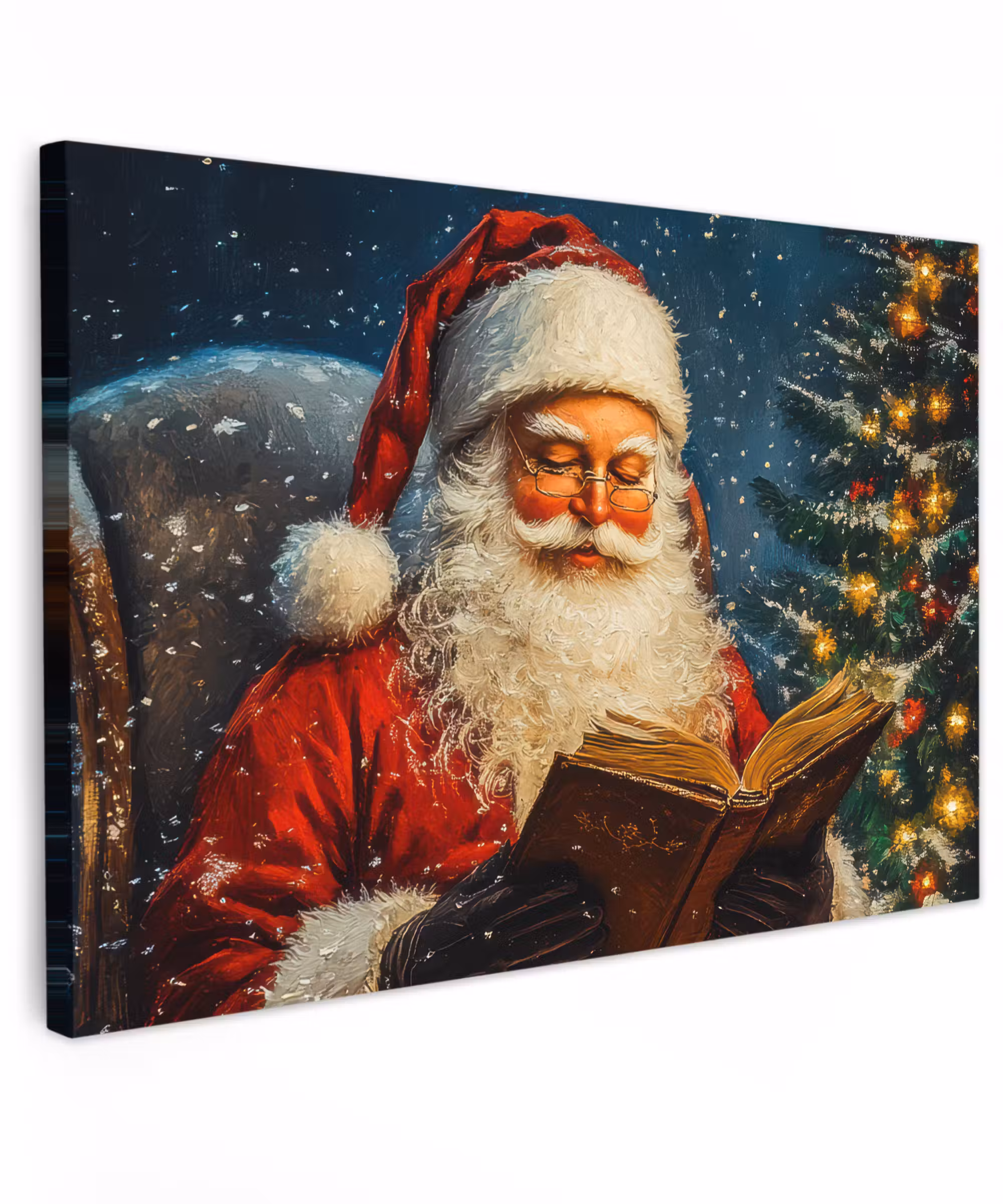 Canvas Print - Santa Claus - Christmas - Winter - Christmas tree