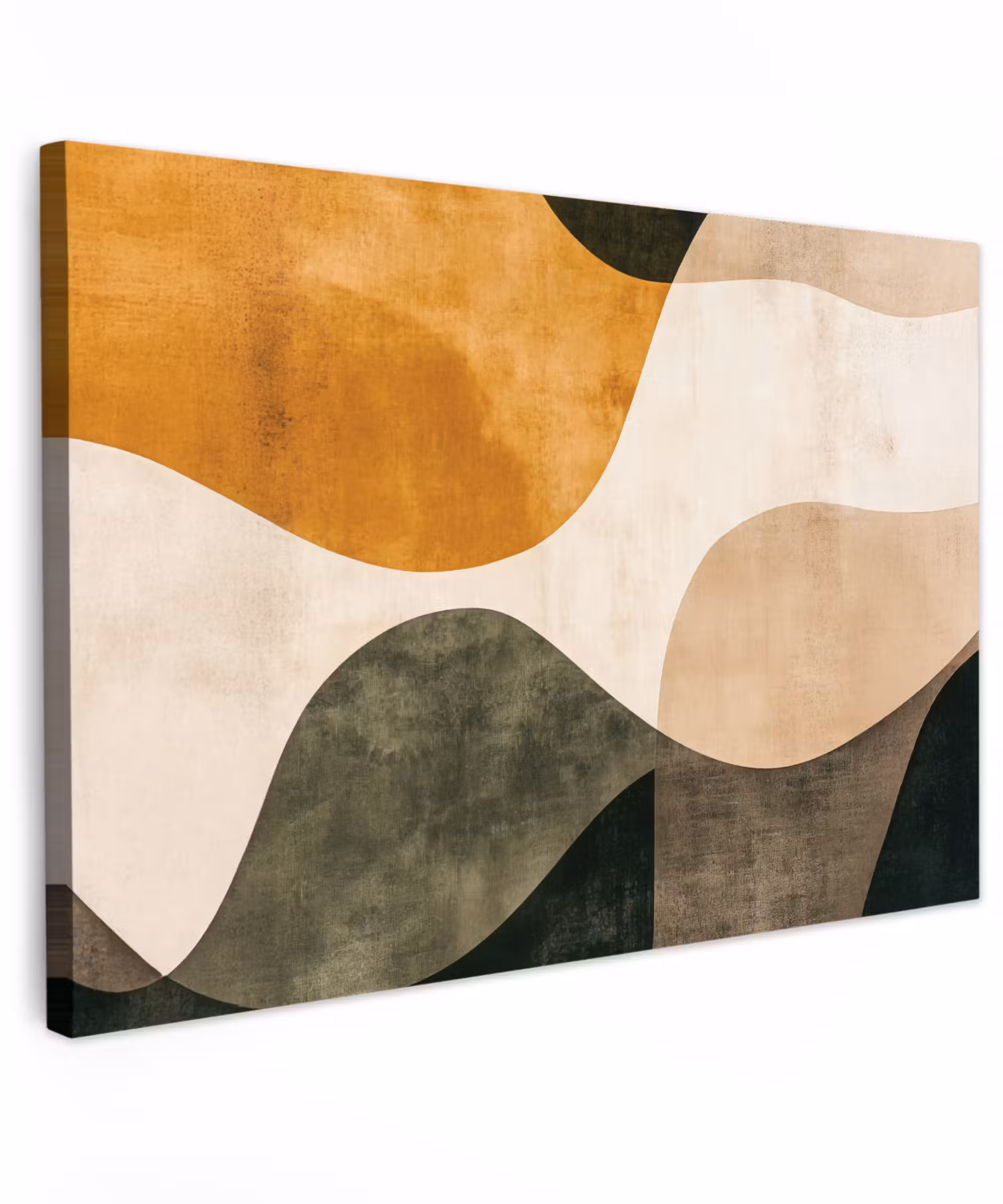 Canvas Print - Shapes - Ochre yellow - Abstract