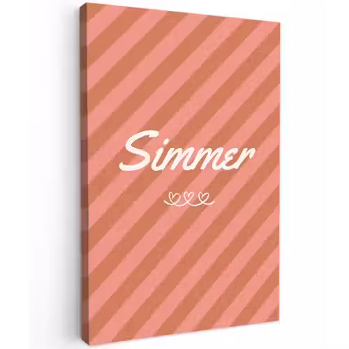 Simmer - Hartjes - Strepen - Roze canvas 2cm klein -z3d