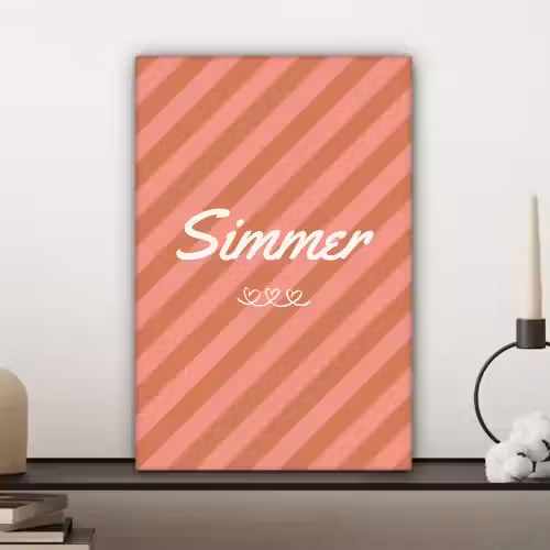 Simmer - Hartjes - Strepen - Roze canvas 2cm klein -sfeer6