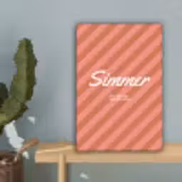 Simmer - Hartjes - Strepen - Roze canvas 2cm klein -sfeer4