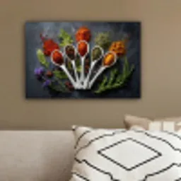 Lepels - Wit - Poeder - Kruiden canvas 2cm klein -sfeer3