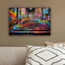 Trap - Graffiti - Kleuren - Kunst canvas 2cm klein -sfeer3