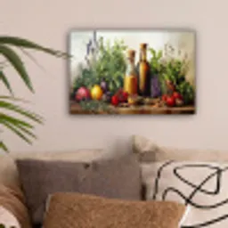 Stilleven - Kruiden - Specerijen - Fruit - Kleurrijk canvas 2cm klein -sfeer1