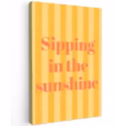 Gestreept - Geel - Sunshine - Letters canvas 2cm klein -z3d