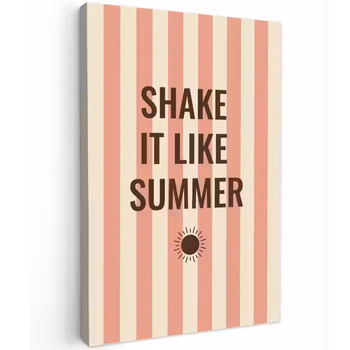 Zomer - Quote - Strepen canvas 2cm klein -z3d