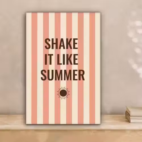 Zomer - Quote - Strepen canvas 2cm klein -sfeer1