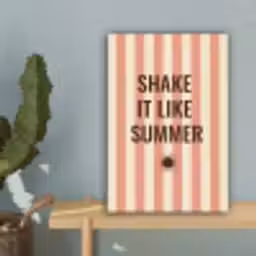 Zomer - Quote - Strepen canvas 2cm klein -sfeer4