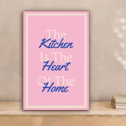 Tekst - Blauw - Keuken - Kader canvas 2cm klein -sfeer1