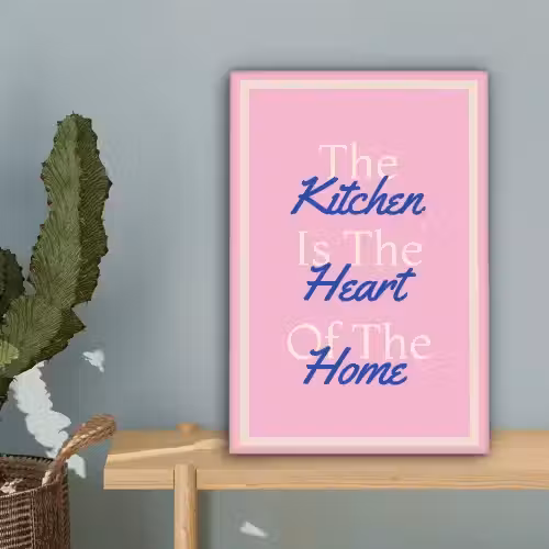 Tekst - Blauw - Keuken - Kader canvas 2cm klein -sfeer4