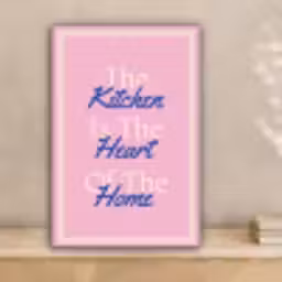 Tekst - Blauw - Keuken - Kader canvas 2cm klein -sfeer1