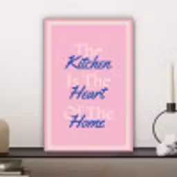 Tekst - Blauw - Keuken - Kader canvas 2cm klein -sfeer6