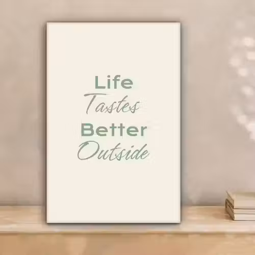 Tekst - Sierlijk - Letters - Groen canvas 2cm klein -sfeer1