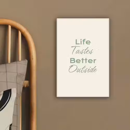 Tekst - Sierlijk - Letters - Groen canvas 2cm klein -sfeer3