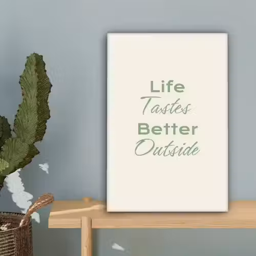 Tekst - Sierlijk - Letters - Groen canvas 2cm klein -sfeer4