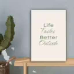 Tekst - Sierlijk - Letters - Groen canvas 2cm klein -sfeer4