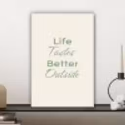 Tekst - Sierlijk - Letters - Groen canvas 2cm klein -sfeer6
