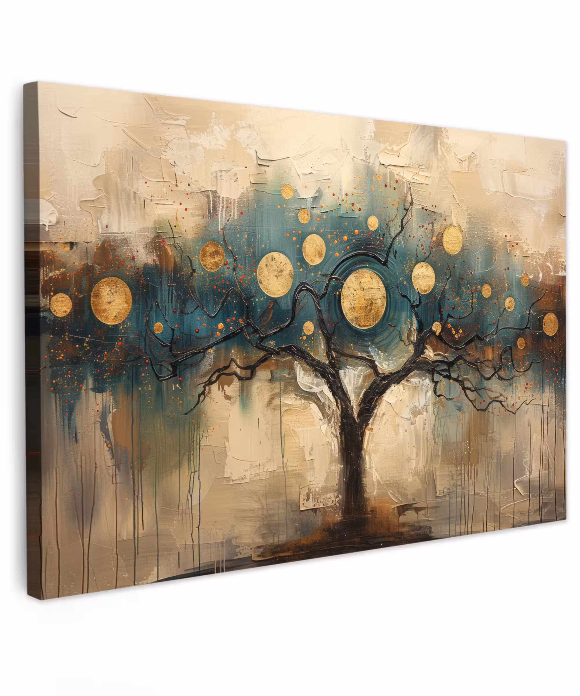 Canvas Print - Tree - Art - Moon - Watercolor