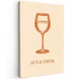 Wijn - Zomer - Quote - Oranje canvas 2cm klein -z3d