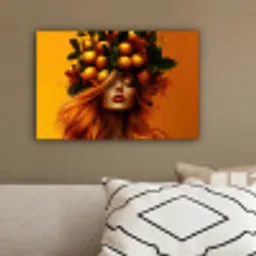 Vrouw - Citroenen - Bloesem - Geel canvas 2cm klein -sfeer3