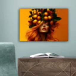 Vrouw - Citroenen - Bloesem - Geel canvas 2cm klein -sfeer4