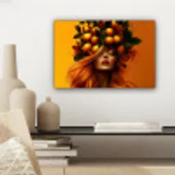 Vrouw - Citroenen - Bloesem - Geel canvas 2cm klein -sfeer6