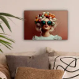Vrouw - Macarons - Bril canvas 2cm klein -sfeer1
