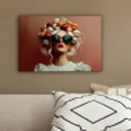 Vrouw - Macarons - Bril canvas 2cm klein -sfeer3