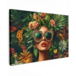 Vrouw - Panterprint - Jungle - Natuur - Luxe canvas 2cm klein -z3d