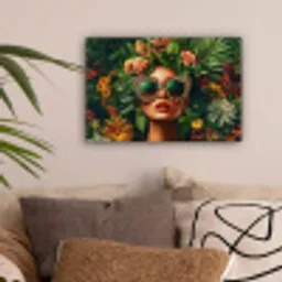 Vrouw - Panterprint - Jungle - Natuur - Luxe canvas 2cm klein -sfeer1