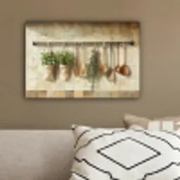 Hout - Keukengerei - Stilleven - Tegels canvas 2cm klein -sfeer3