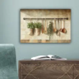Hout - Keukengerei - Stilleven - Tegels canvas 2cm klein -sfeer4