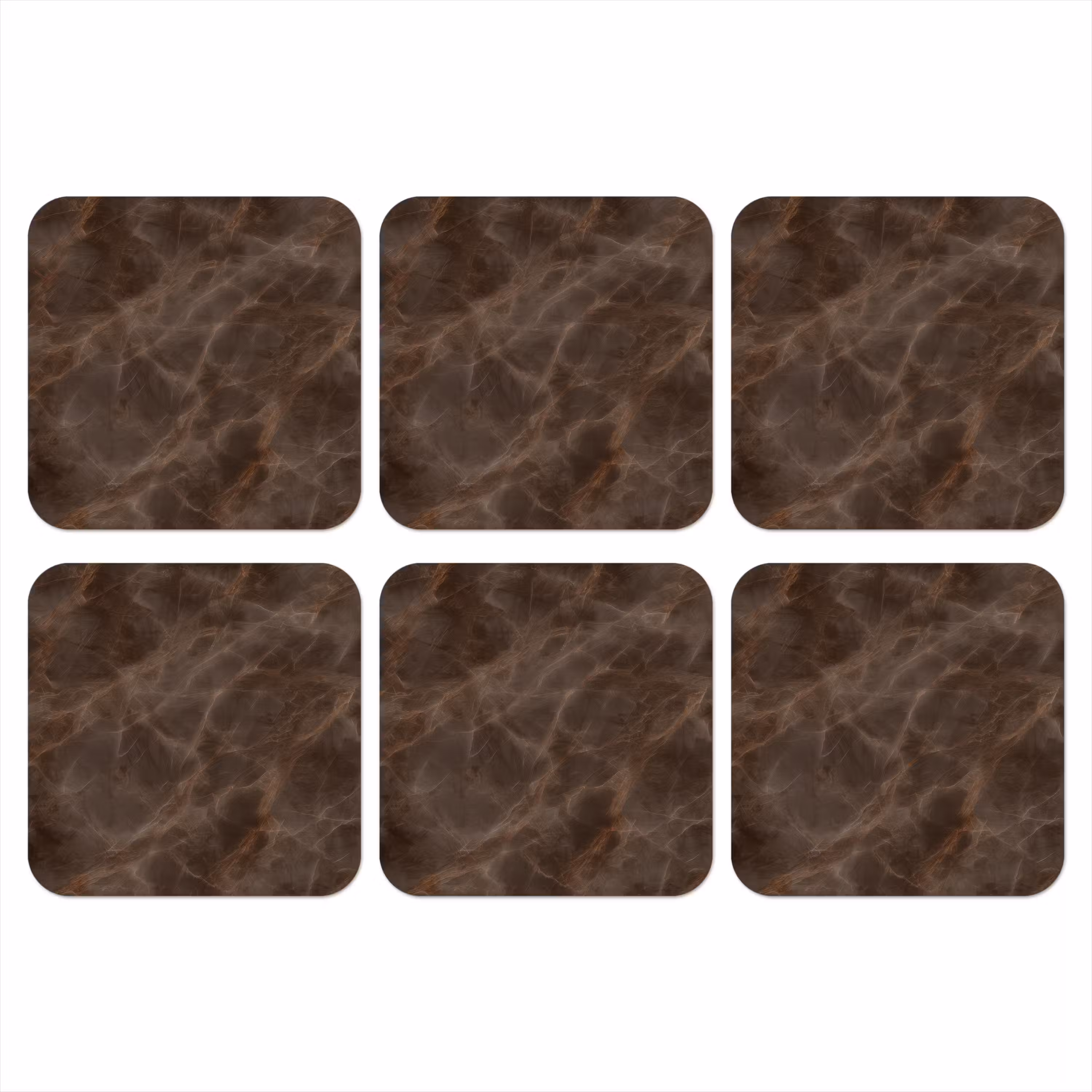 Coaster - Brown marble - Organic - Natural stone