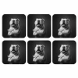 Buldog - Hond - Glas onderzetter kurk middel -3d
