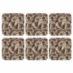 Waaiervorm - Beige - Vezel textuur onderzetter kurk middel 366 -3d