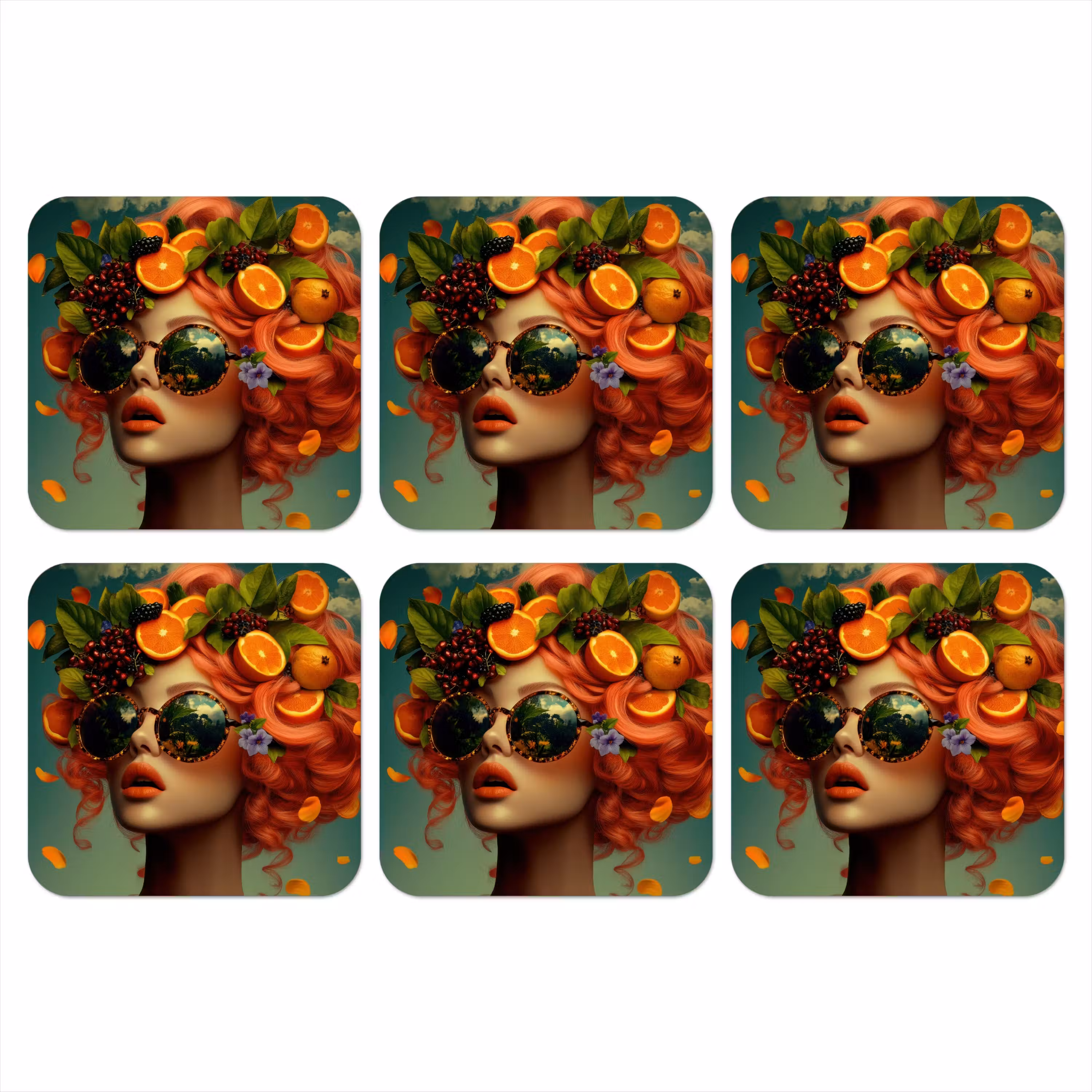 Coaster - Female - Orange - Berry - Orange