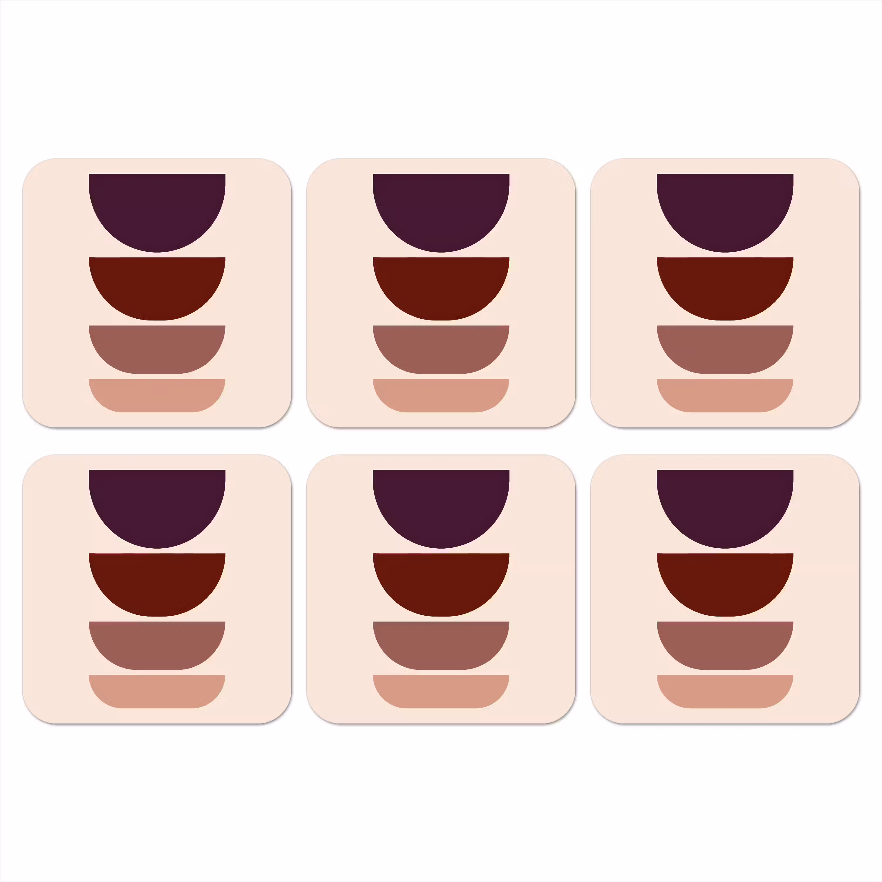 Coaster - Harmonious - Symmetrical - Red