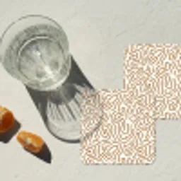 Minimalistisch - Patroon - Terracotta onderzetter kurk middel 366 -sfeer4