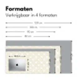 Abstract - Motief - Beige Muismat XXL klein 681 -sfeer5