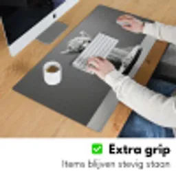 Alpaca - Pasta - Zwart - Wit - Grappig - Dieren Muismat XXL klein -sfeer3